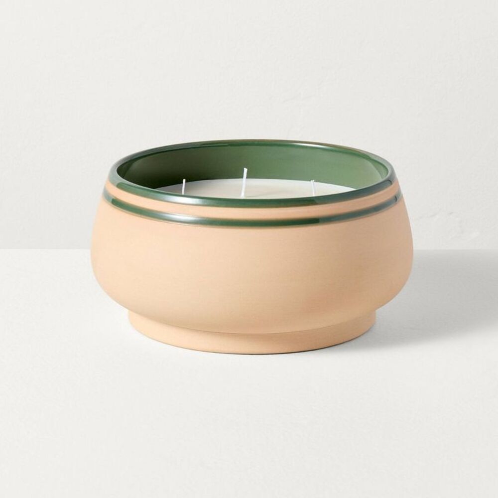 5 Wick Extra Large Ceramic Seasonal Berry Leaf and Lemon Jar Candle 32oz -